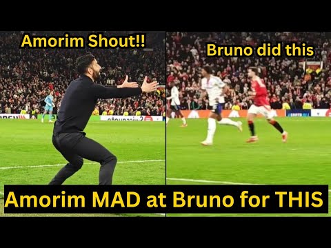 Ruben Amorim was YELLING at Bruno Fernandes to do THIS deep in extra time vs Lyon,What a MANAGER 🫡