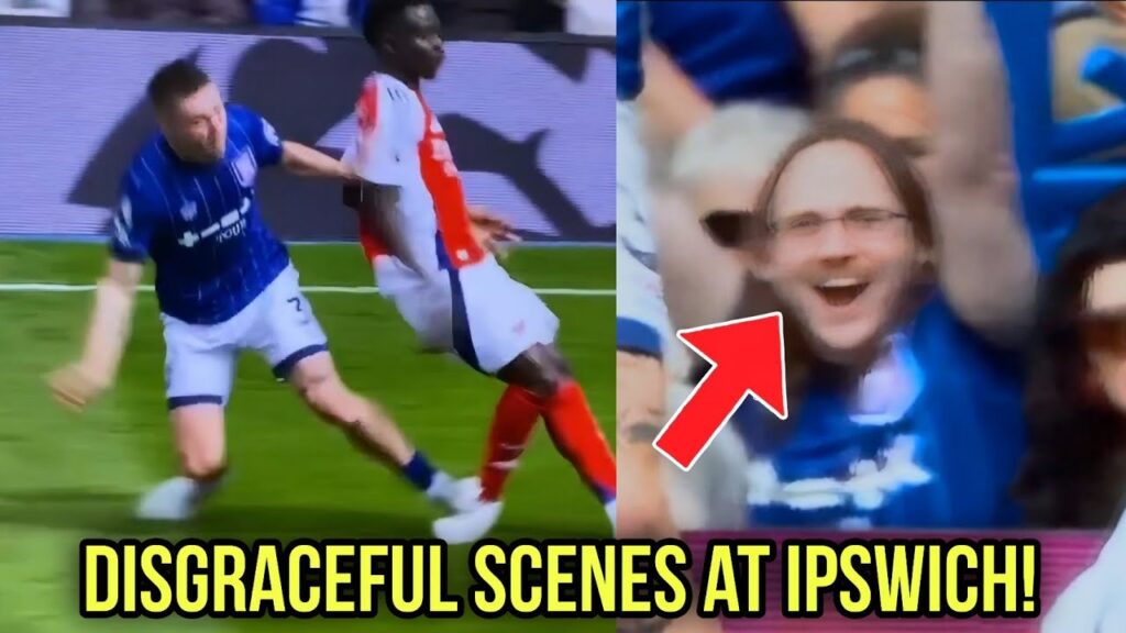 Saka BOOED by Ipswich Fans After Davis' Red Card!