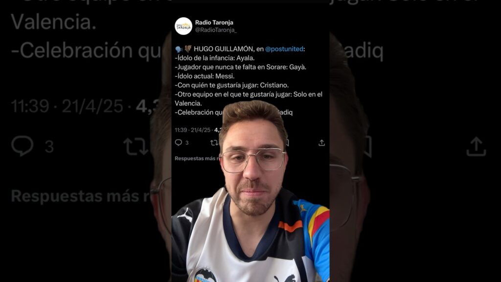 HUGO GUILLAMÓN RESPONDE ⚽️|#futbol #valenciacf #realmadrid #fcbarcelona #futbolshorts