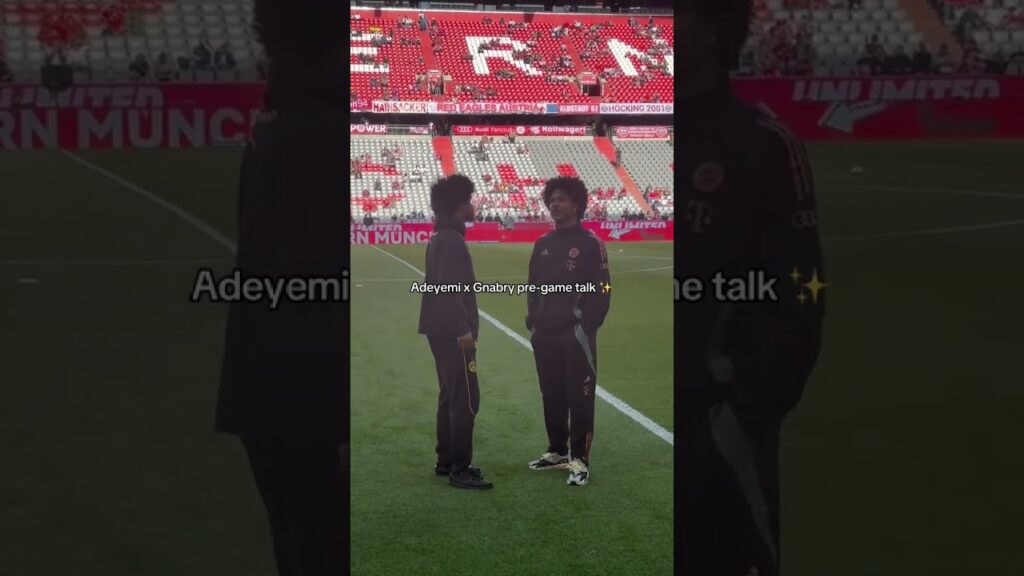 Adeyemi and Gnabry Arguing on who got better Afro.
