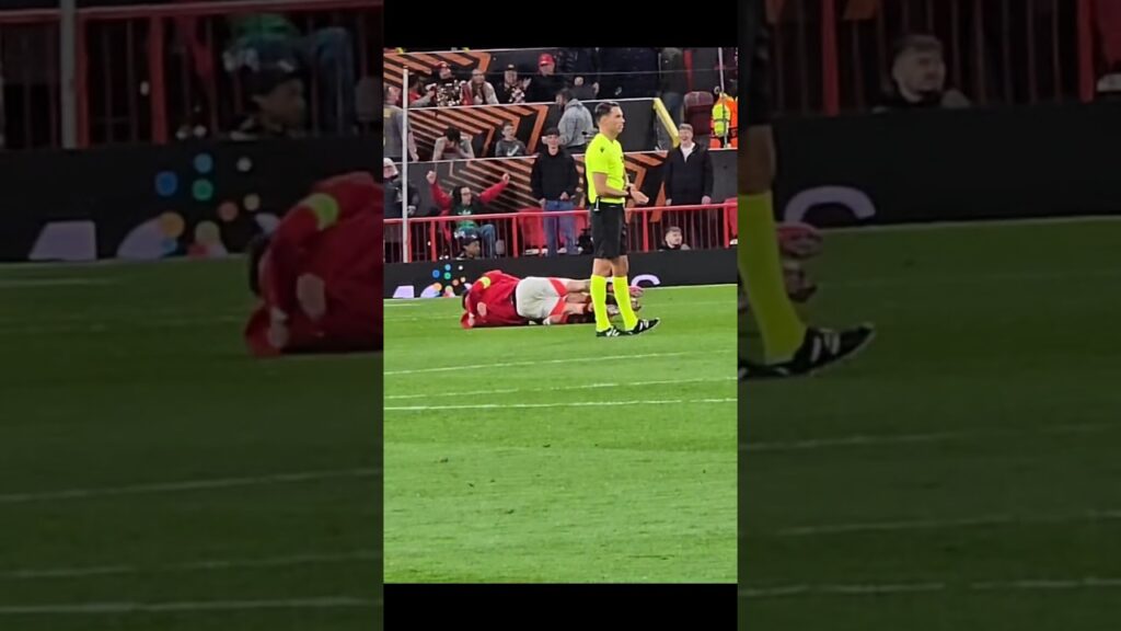 Bruno Fernandes & Garnacho hugged at full-time vs Lyon: Absolute Scenes