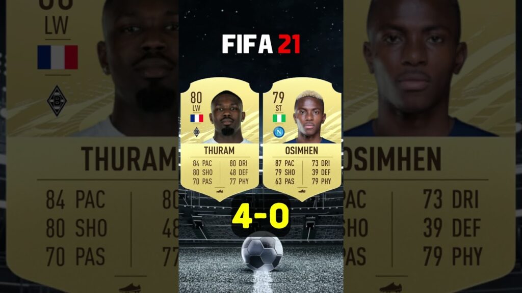Marcus Thuram VS Victor Osimhen Fifa Comparison #fifa23 #eafc24 #comparison #football #shorts