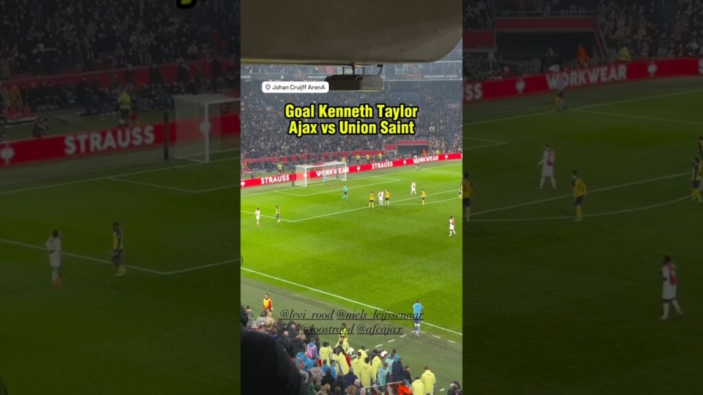 Goal Kenneth Taylor Ajax vs Union Saint Gilloise #europaleague #ajax #unionsaintgillois #football
