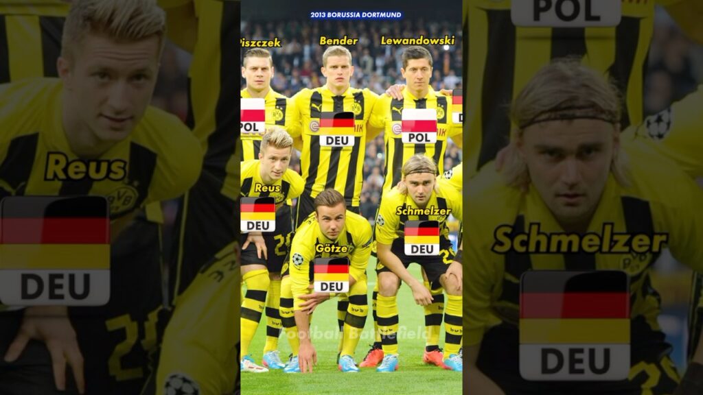 Borussia Dortmund squad vs Real Madrid (4-1) Semi-Final Champions League 2013🔥Nations❤️#bvb #ucl