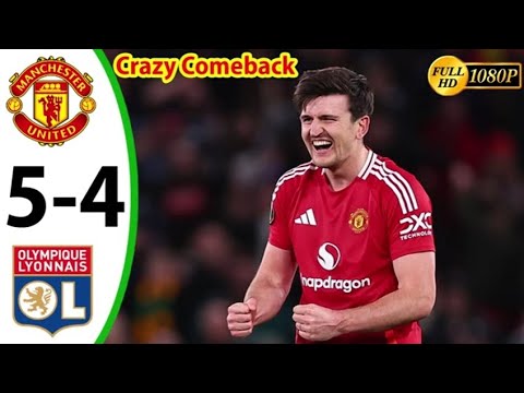 Epic Comeback||Manchester United 5-4 Lyon||Europa League Quarter Final 2nd leg||FULL HD 1080P