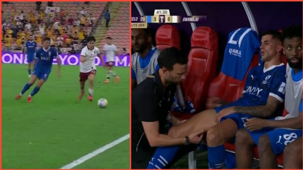 لحظة اصابة جواو كانسيلو 😱 إصابة كانسيلو في مباراة الهلال ضد غوانغجو