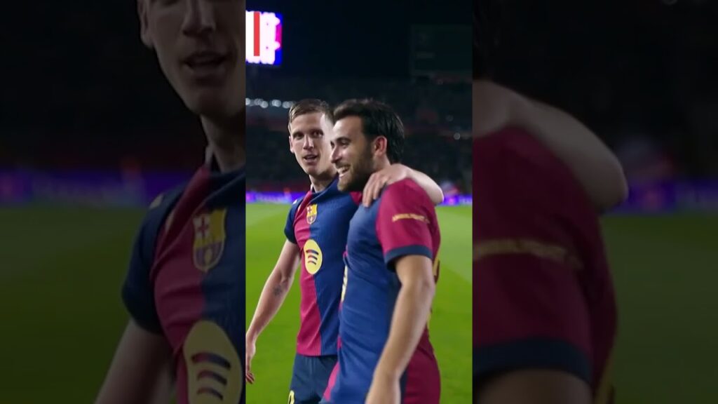 Dani Olmo opens the gates! 🔓 #fcbarcelona #laligahighlights #shorts