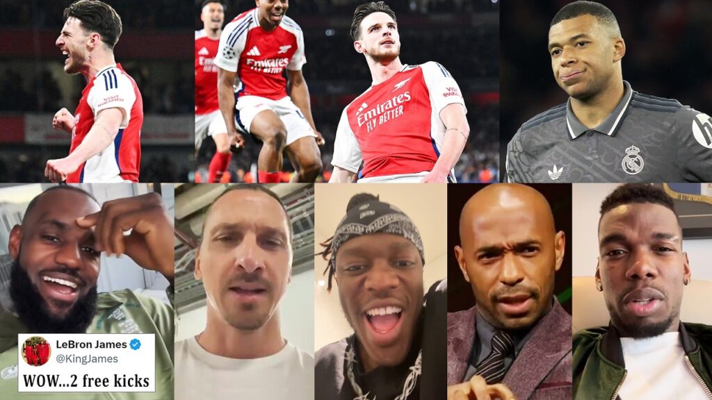 Famous Reaction On Declan Rice Free kicks Stunned Real Madrid | Arsenal Vs Real Madrid 3-0 Reaction