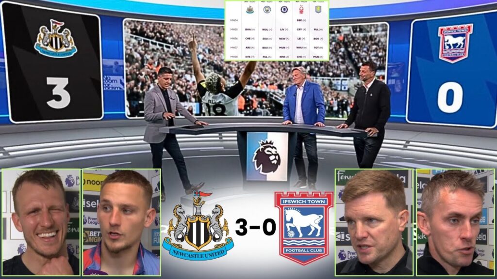 Newcastle vs Ipswich 3-0 Post Match Analysis | Dan Burn, Eddie Howe, McKenna & Woolfenden Reactions