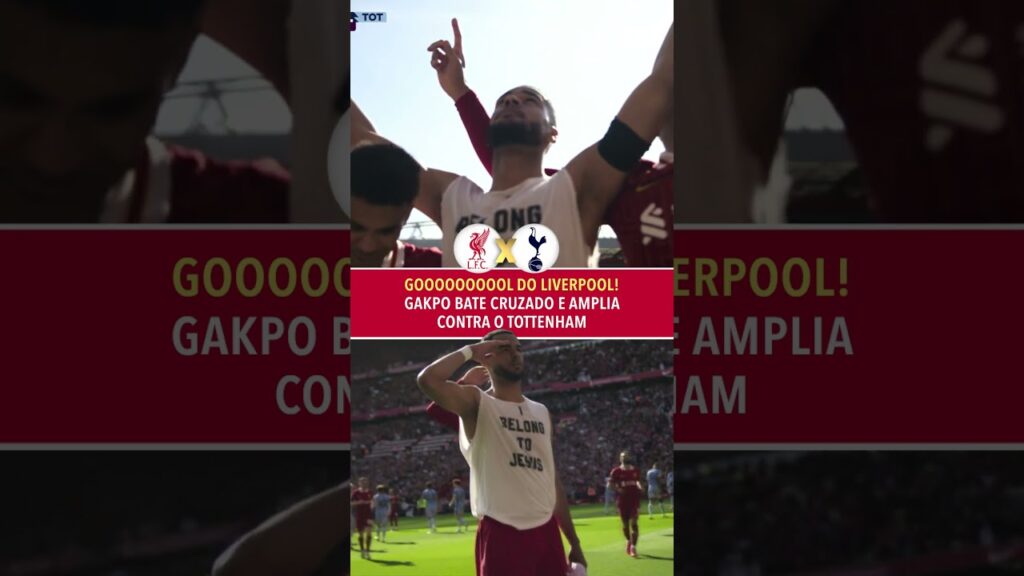 GOOOOOOOOOOOL DO LIVERPOOL! Cody Gakpo bate no canto do goleiro e faz 3 a 1 para os Reds 🔥⚽💥 #shorts