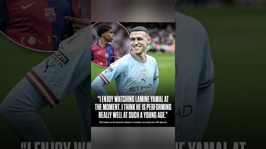 😱🤯Phil Foden names Lamine Yamal as one of the most exciting young players to watch right now #barca
