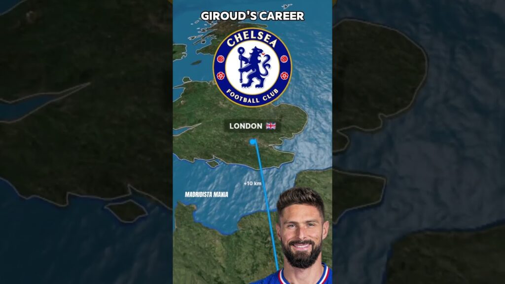 OLIVIER GIROUD'S CAREER 🇫🇷 🏴󠁧󠁢󠁥󠁮󠁧󠁿 🇺🇸 #madridistamania #football #arsenal #chelsea