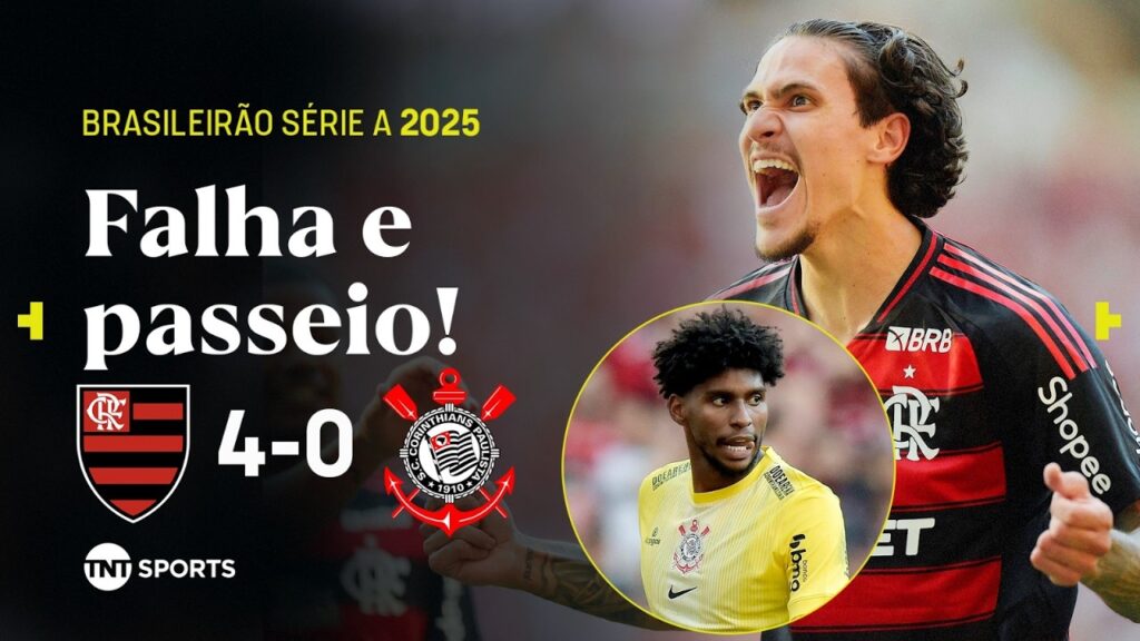 PEDRO CRAVA DUAS VEZES E FLAMENGO ATROPELA O TIMÃO! FLAMENGO 4X0 CORINTHIANS | BRASILEIRÃO 2025