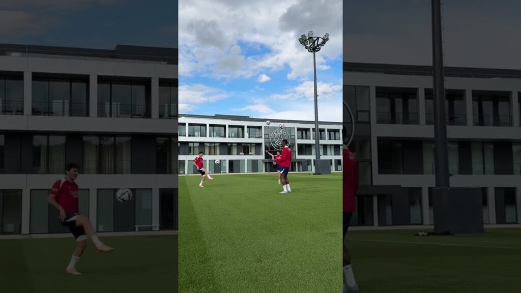 João Neves, Vitinha e Nuno Mendes no PSG