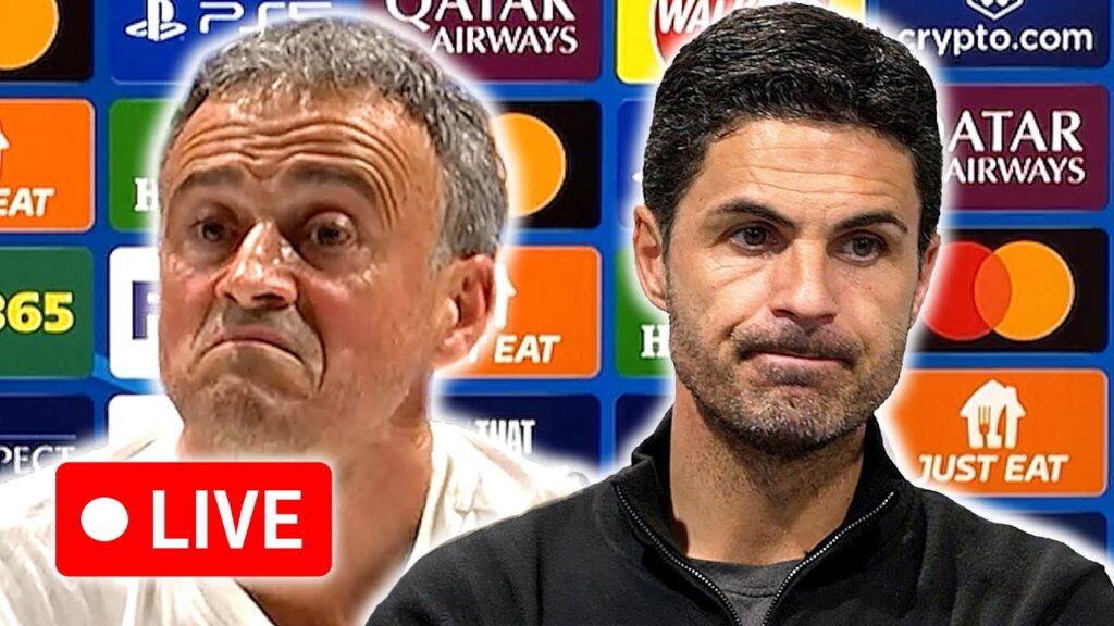 🔴 LIVE | Mikel Arteta and Luis Enrique post-match press conference | Arsenal 0-1 PSG
