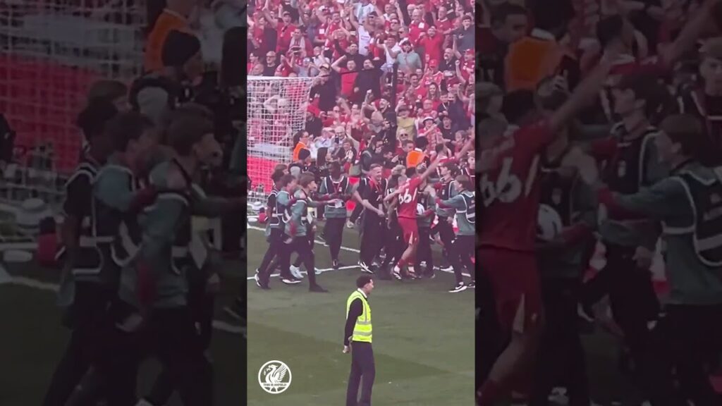 Trent Alexander-Arnold celebrates in front of The Kop - #LFC Champions 2025