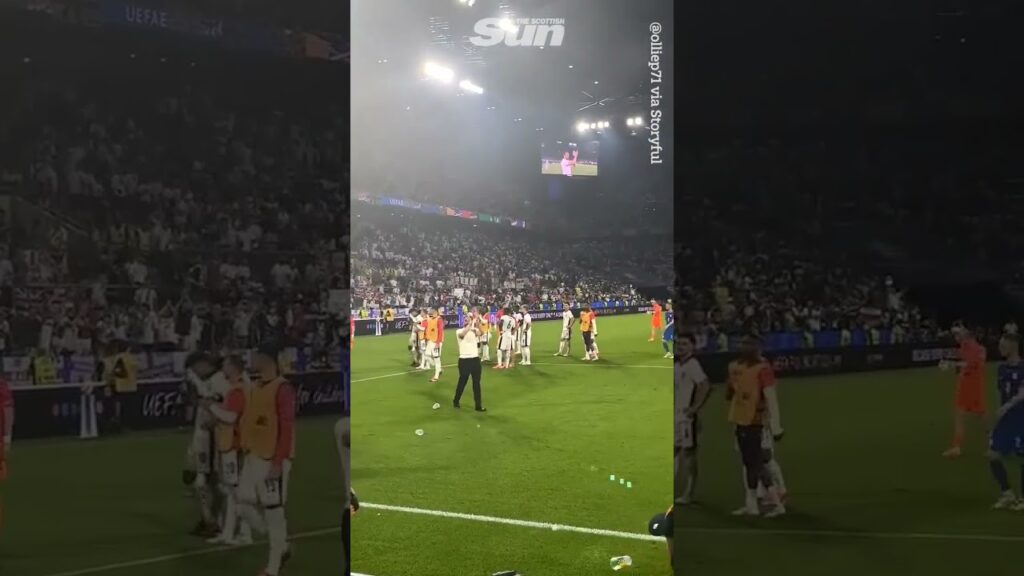 England fans throw cups & swear at Gareth Southgate and England team