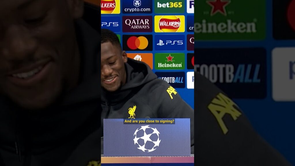 Konate being coy! ✍️😂