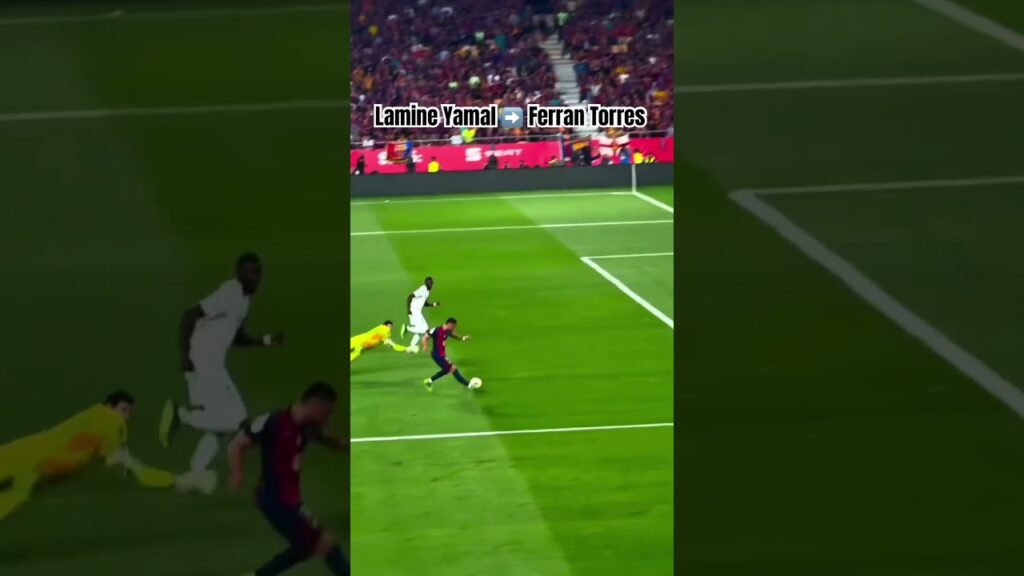 Lamine Yamal assisted Ferran Torres Scored #lamineyamal #ferrantorres #shorts