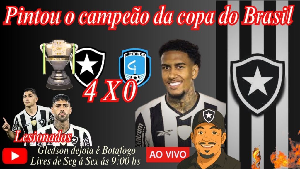 🔴Ao vivo! Botafogo goleia o Capital pela copa do Brasil e garante tranquilidade para jogo da volta