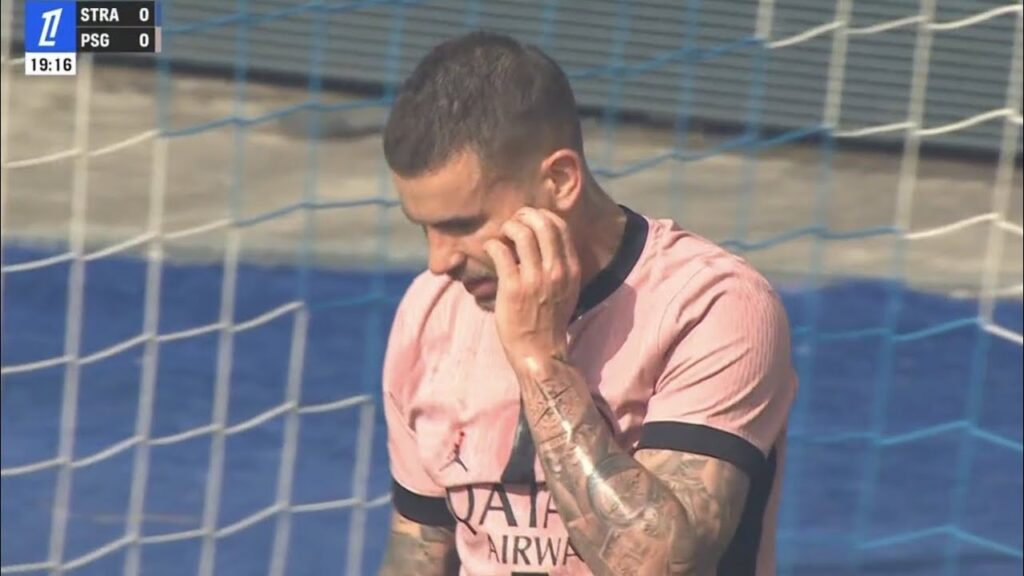 Lucas Hernández But contre son camp, Strasbourg vs PSG (2-1) Tous les buts et résumés détaillés