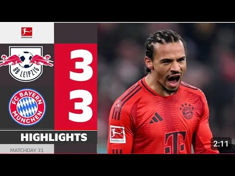 Eric Dier Goal   Bayern Munich vs RB Leipzig 2 2   Bundesliga Highlights   Sesko and Olise Goal1080P