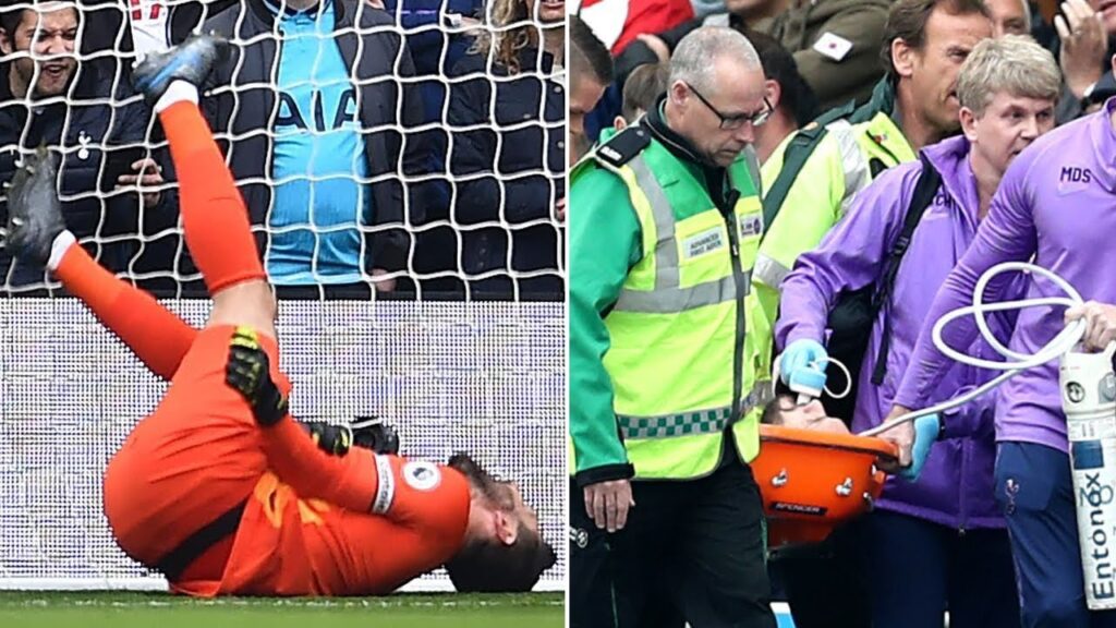 What happened to Hugo Lloris during Tottenham - Brighton