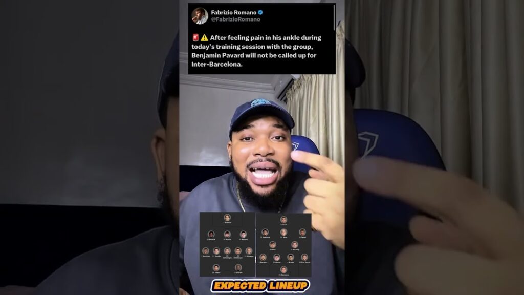 PAVARD OUT OF TOMORROW GAME STILL NO BALDE AND LEWANDOWSKI #intermilan #barca #ucl #fypage