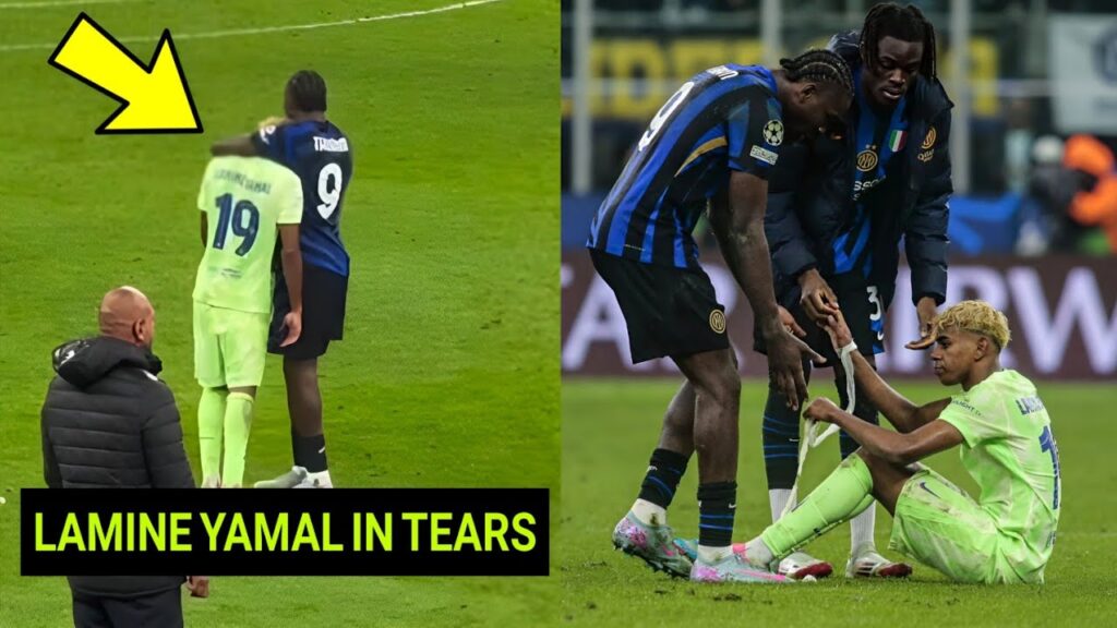 Marcus Thuram Consoles Lamine Yamal After Barcelona Eliminated From UCL Semi-final