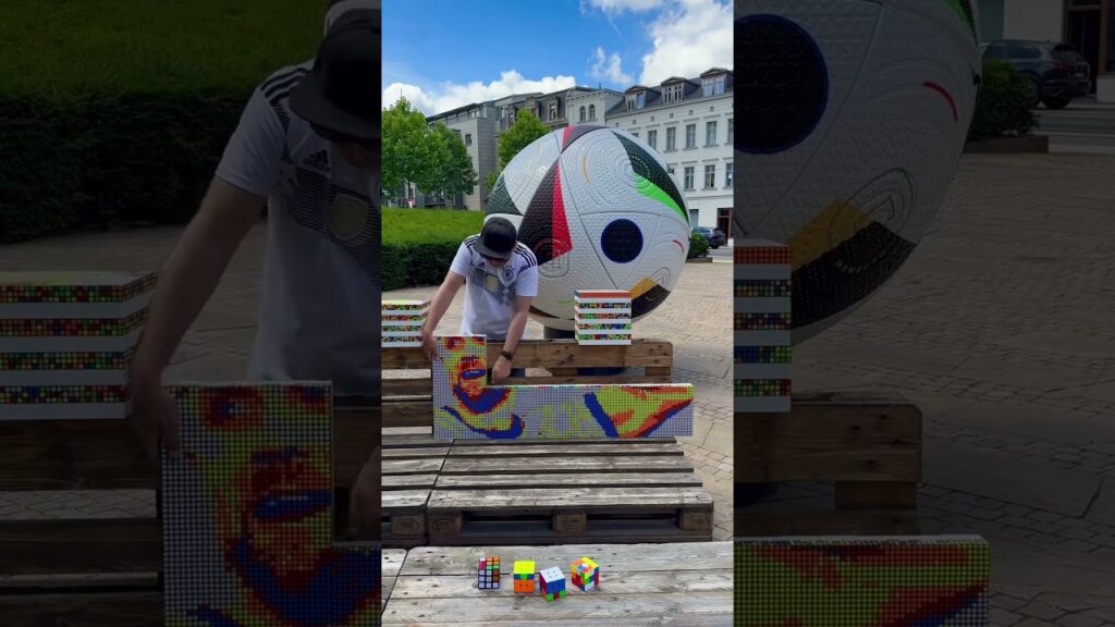 Niclas Füllkrug aus 1500 Zauberwürfeln #football #em2024 #euro2024 #rubikscube #art #füllkrug