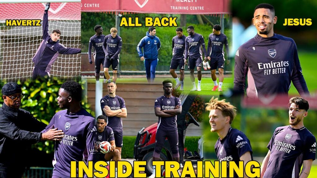 INSIDE TRAINING ⚪🔴Jesus, Havertz STORM'S Arsenal Training Ready For Liverpool, Saka,Rice, Merino in