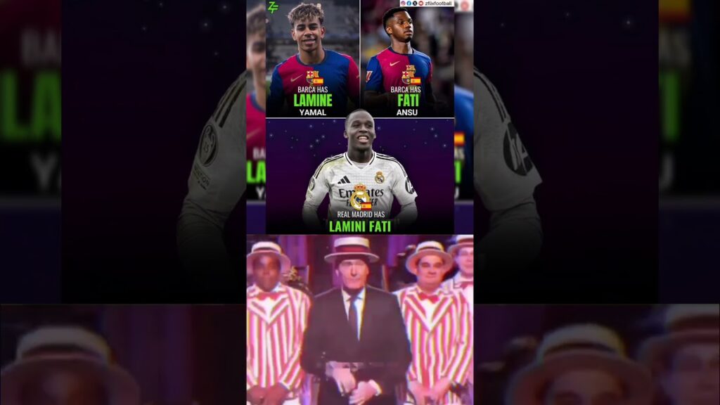 Barcelona hs Lamine yamal & Ansu Fati Real Madrid has Lamini Fati😱🥶☠️ #yamal #spain #realmadrid #top