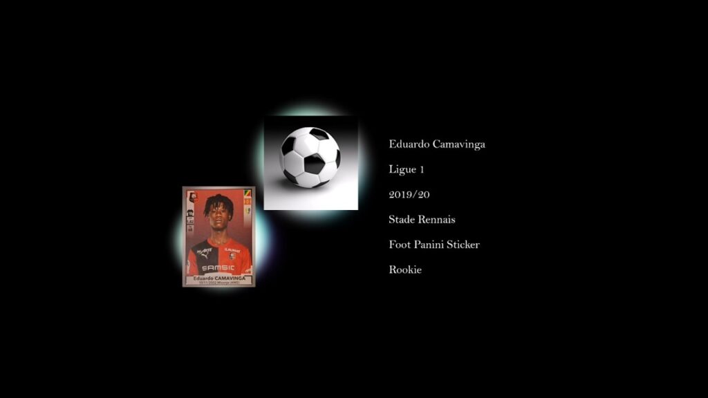 Eduardo Camavinga Ligue 1 2019/20 Panini Sticker ( Foot )#sports