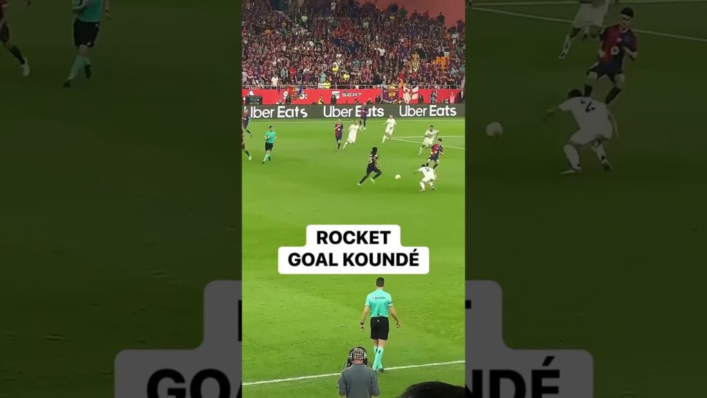Jules Koundé the Rocket Goal #fcbarcelona #football #kounde #psg #real #france24 #france  #emirates