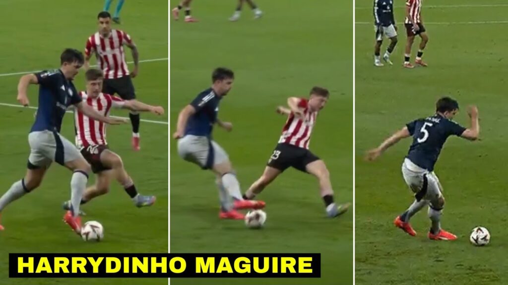 Harry Maguire Impressive Dribble & Cross in Manchester United's 3-0 v Athletic Club in Europa League