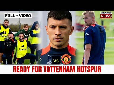 ✅Wow!! Carrington buzzing!🔥 Man Utd Training vs Tottenham: Yoro, Martinez, Mainoo TODAY SESSION