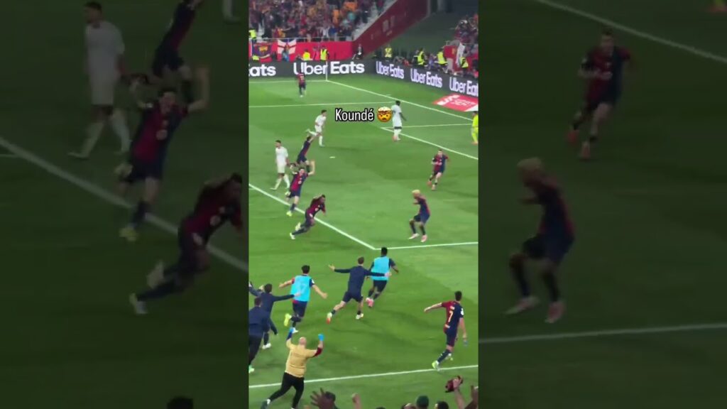 Jules Kounde Goal vs Real Madrid Copa Del Rey Final #fcbarcelona #kounde #football