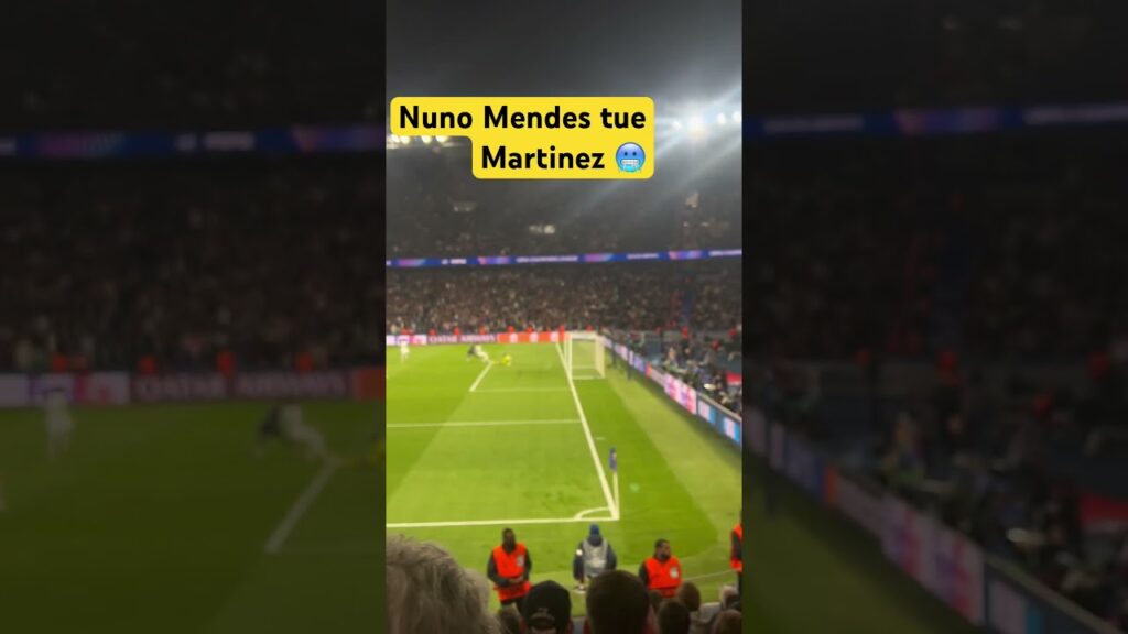 Nuno Mendes tue Martinez #foot #ldc #liguedeschampions #psg #parissaintgermain #psgastonvilla