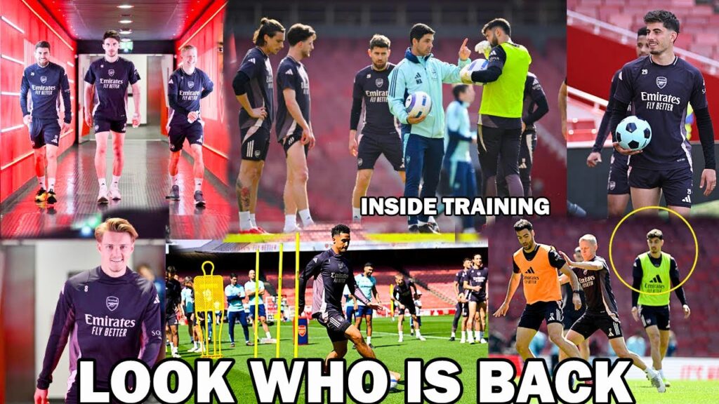 ARSENAL TRAINING✅️SESSION HAVERTZ RETURNS BUT RICE & MARTINELLI GETS INJURED BACK FOR NEWCASTLE