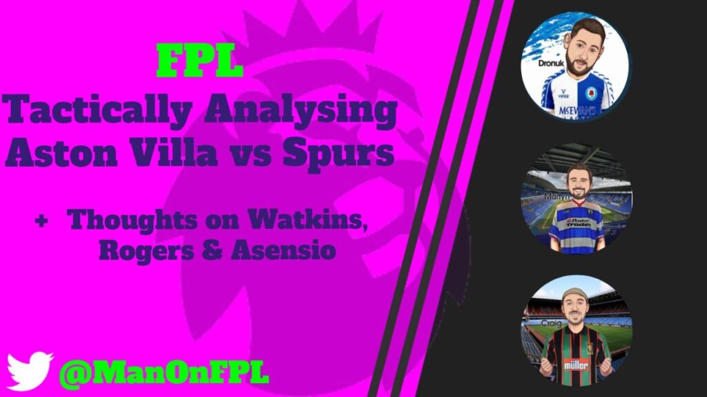 FPL | Big Match Tactical Analysis | How Will Watkins, Rogers & Asensio Perform vs Tottenham?