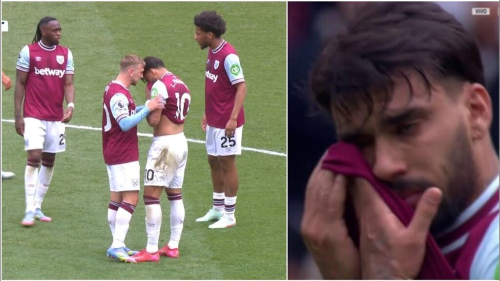 💔 Lucas Paqueta CRYING dropping tears for got booked by referee in Tottenham vs West Ham Match