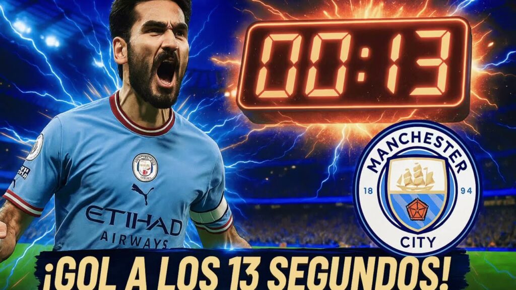 "¡El GOL MÁS RÁPIDO de GÜNDOĞAN con el CITY! ¡13 SEGUNDOS de LOCURA!"#premierleague #highlights