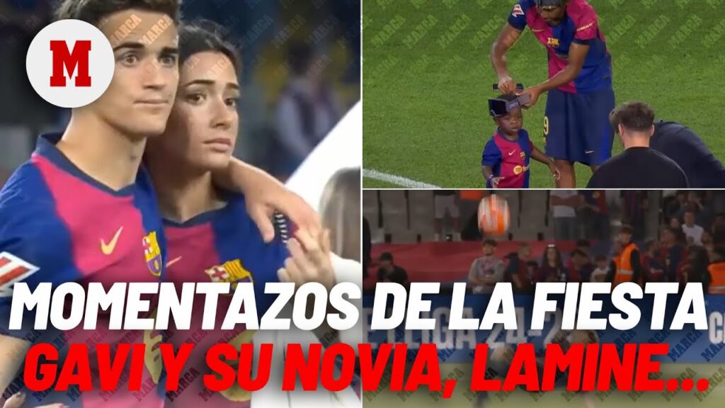 Los 5 momentazos de la fiesta del Barça: el de Gavi con su novia se va a hacer viral I MARCA