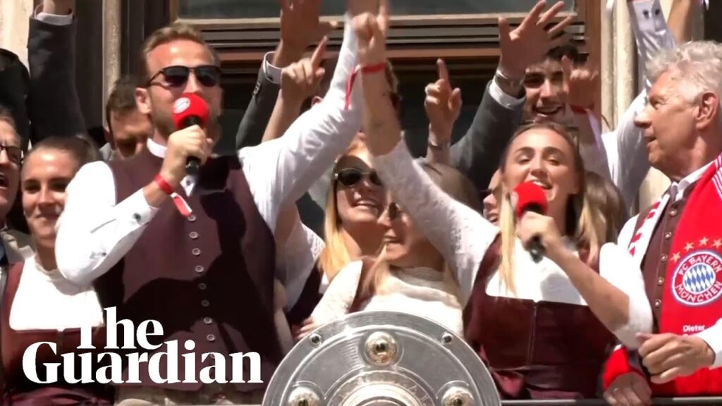 Harry Kane sings Sweet Caroline as Bayern Munich celebrate Bundesliga win