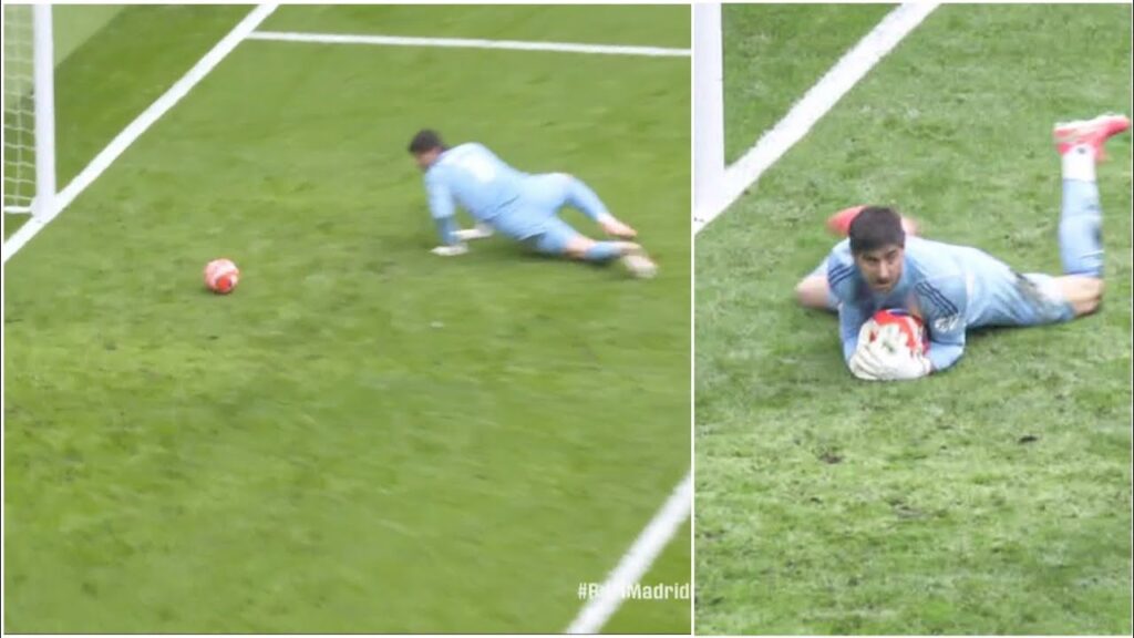 🔥 Thibaut Courtois SUPER SAVE to stop Celta Vigo equaliser goal by hopping on ball in Goal Line