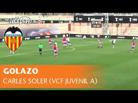 Golazo de Carlos Soler para el Valencia CF Juvenil A ante el Atlético Madrileño