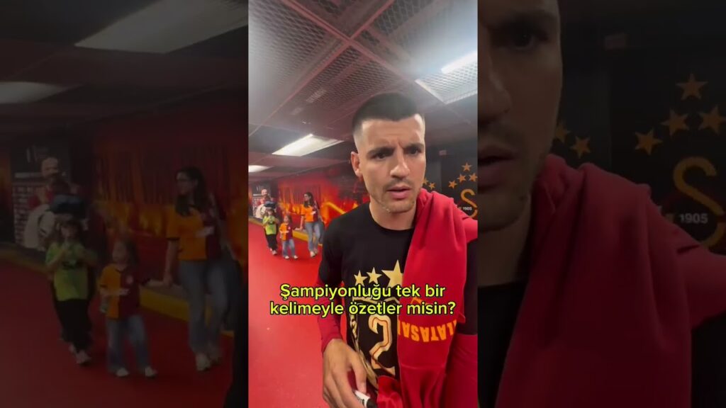 🗣️ Alvaro Morata şampiyonluğu tek kelimeyle özetledi: “İnanılmaz!” #Morata #Galatasaray
