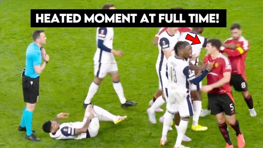 The Moment Harry Maguire ALMOST Knocked Out Cristian Romero