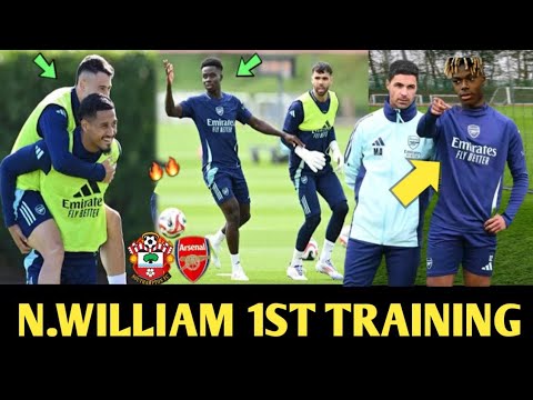 🔴Nico William has finally arrived in arsenal training ground for his first time