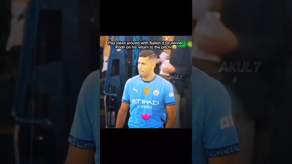 Rodri is BACK! But Pep’s joking around! 😂🔥 #trending #football #viralvideo
